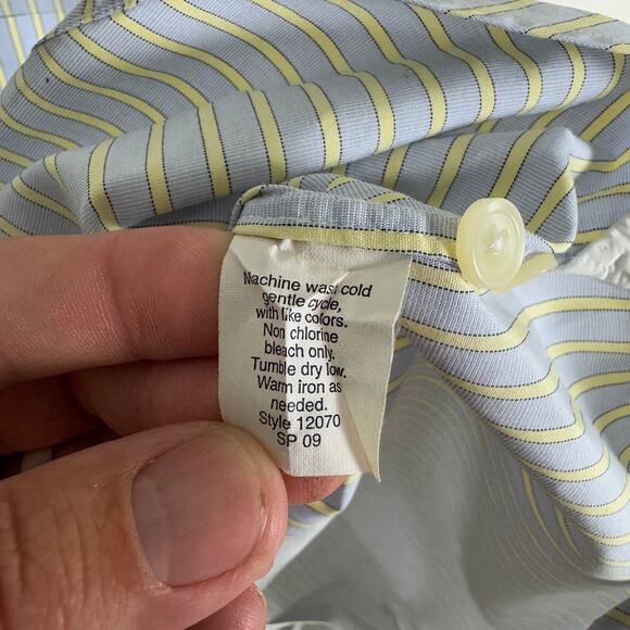 J Crew Haberdashery 80s 2 Ply Button Up Shirt US Men's L - Picture 5 of 6